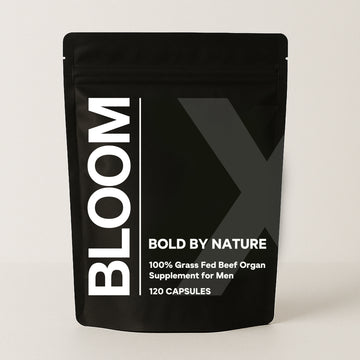 Bloom X – Beef Organ Supplement for Men – 100% Grass-Fed Beef Liver, Kidney, Heart, Testicle, Prostate & Bone – Primal Men’s Vitality Formula for Test, Energy, Immunity & Overall Health – 120 Capsules