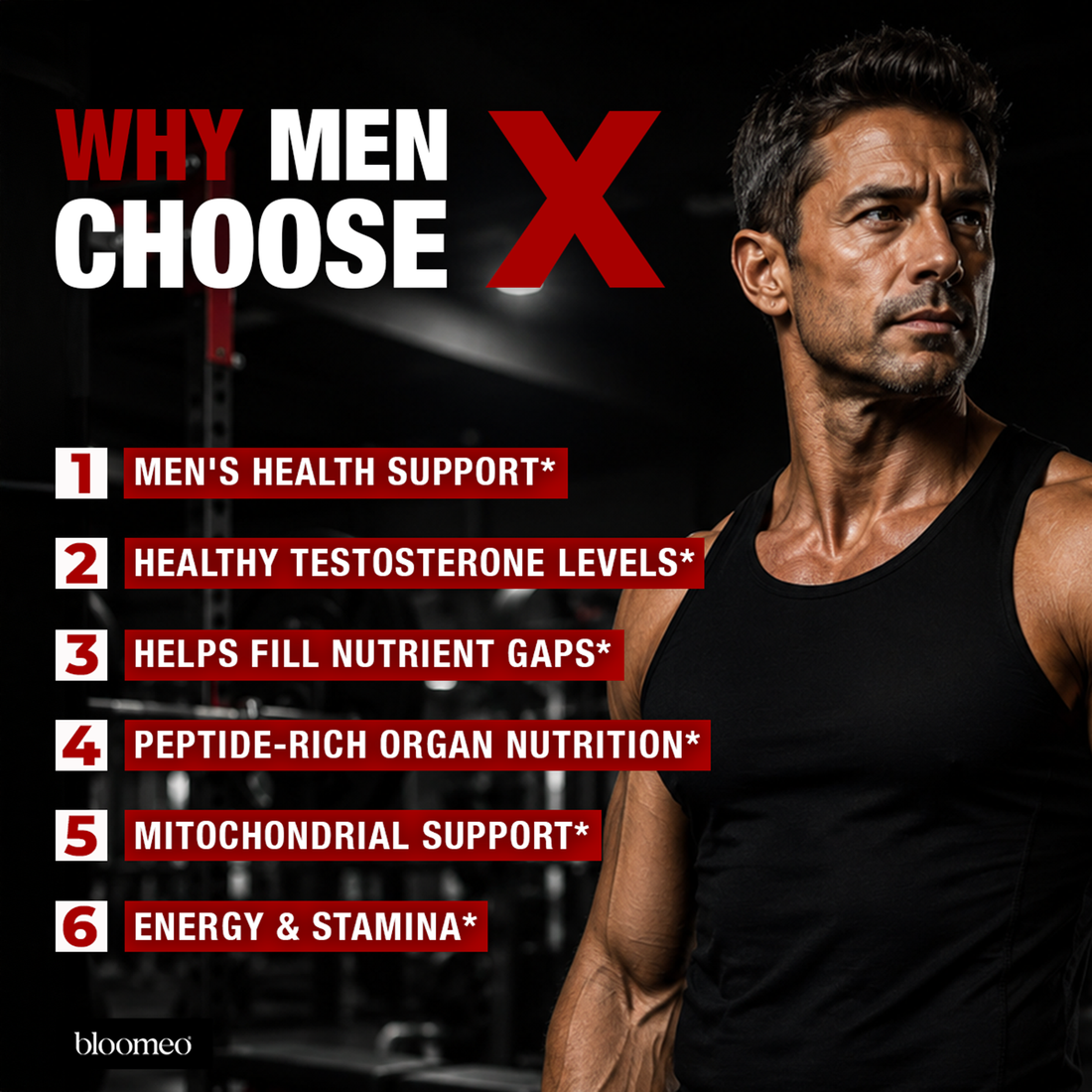 Bloomeo X – Beef Organ Supplement for Men – 100% Grass-Fed Beef Liver, Kidney, Heart, Testicle, Prostate & Bone – Primal Men’s Vitality Formula for Test, Energy, Immunity & Overall Health – 120 Capsules