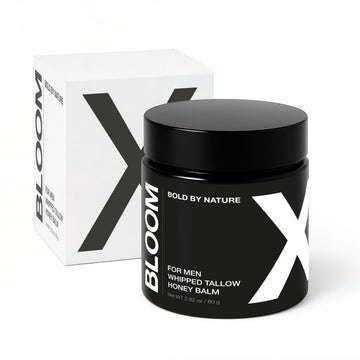 Natural Tallow and Honey Skin Care Balm - 100% Grass Fed Whipped Beef Tallow Face Moisturizer for Men’s Skin - Lip, Face & Body Hydrating Cream with Raw Manuka Honey, Jojoba & Olive Oil - 2.82 oz